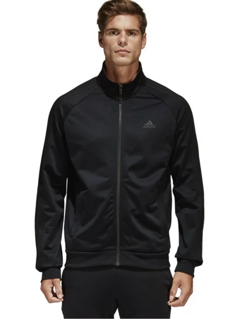 adidas Men's Black Full-Zip Performance Track Jacket